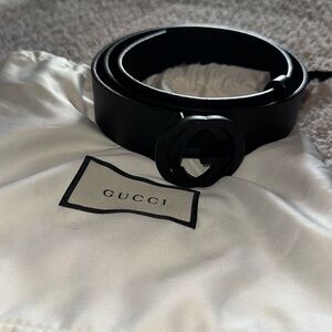 All Black Gucci Belt